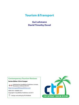 cover image of Tourism and Transport